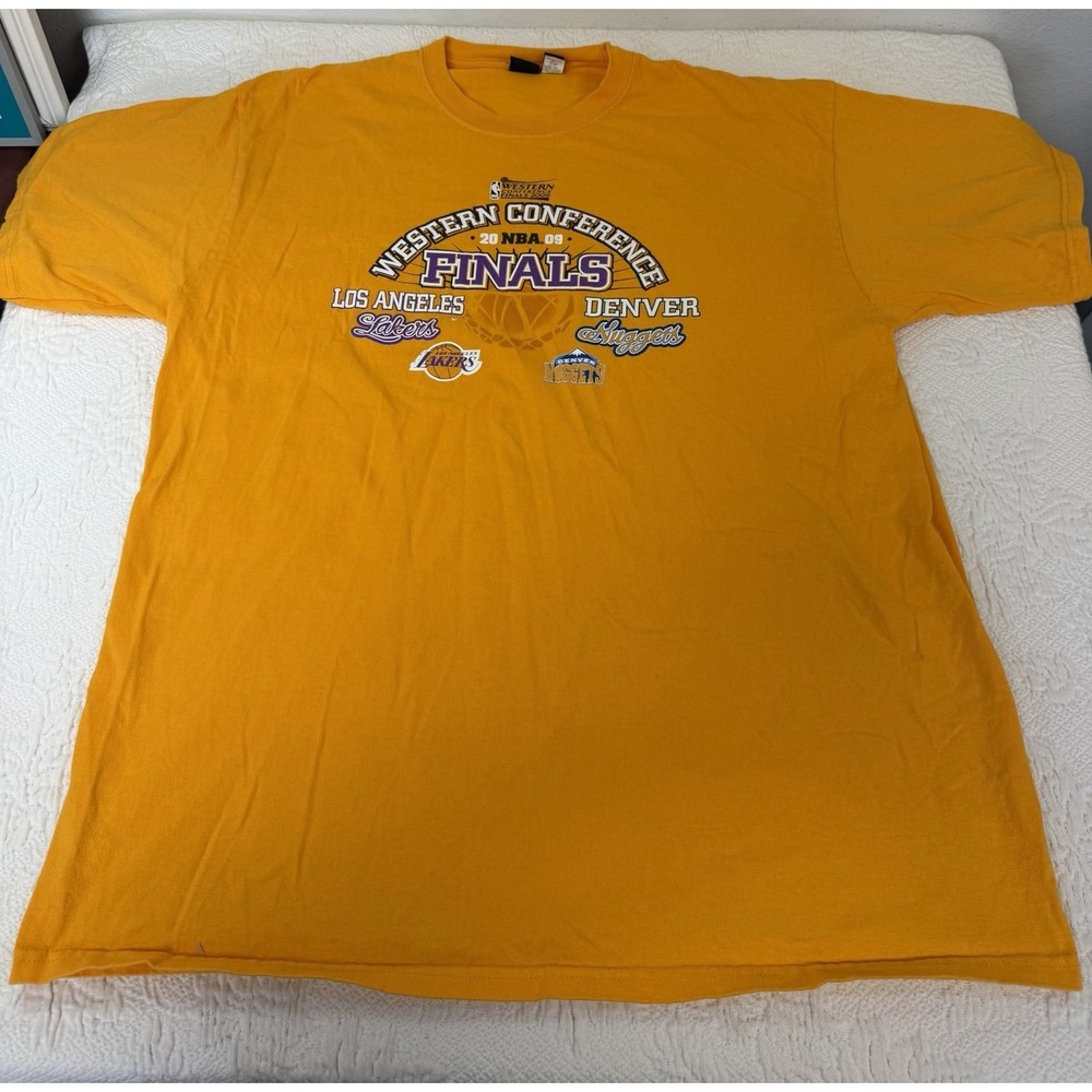 Rare 2009 Kobe Bryant Era Lakers vs Nuggets Western Conference Finals Shirt 2XL